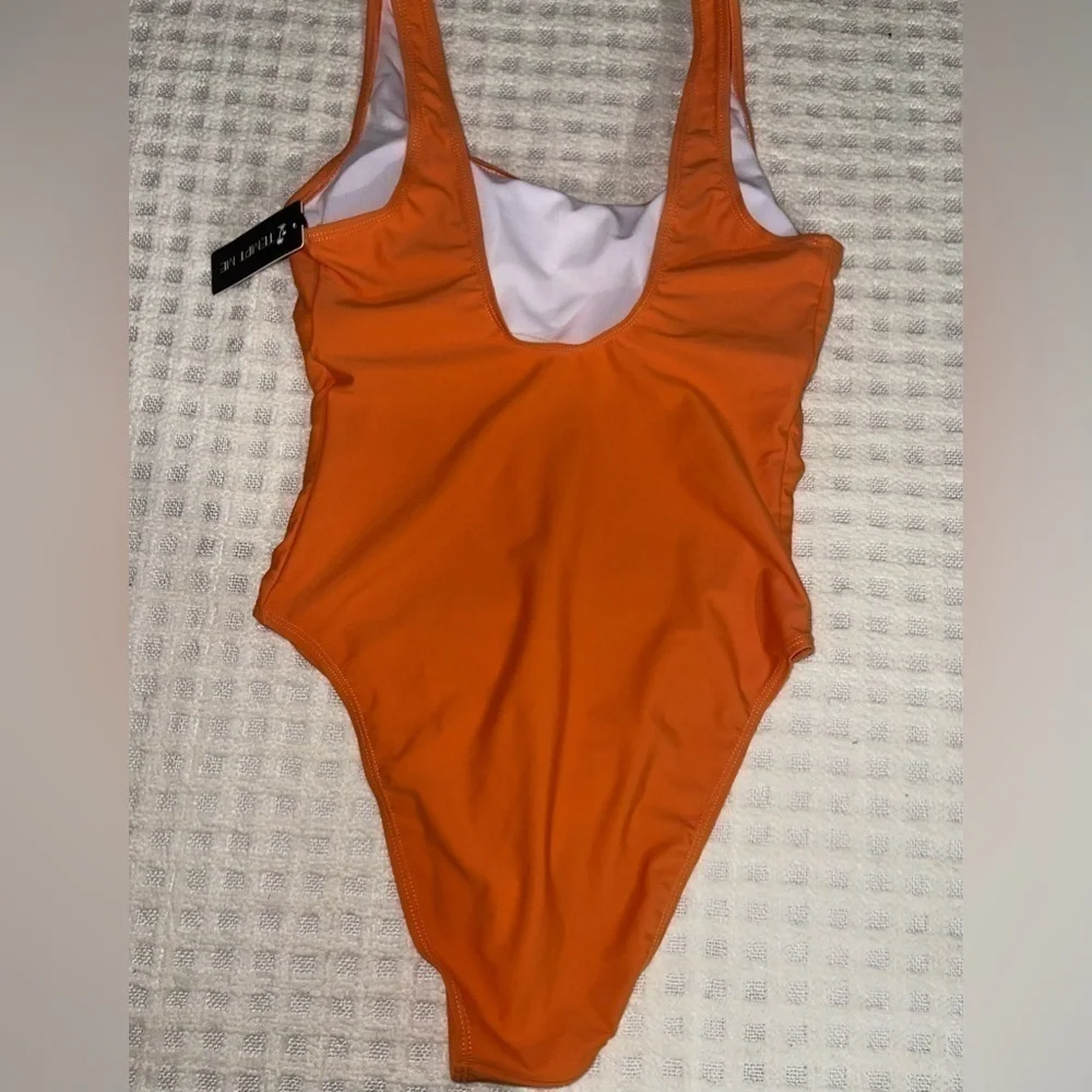 Tempt Me Orange Swimsuit, Size Medium, Nwt - Picture 4 of 7